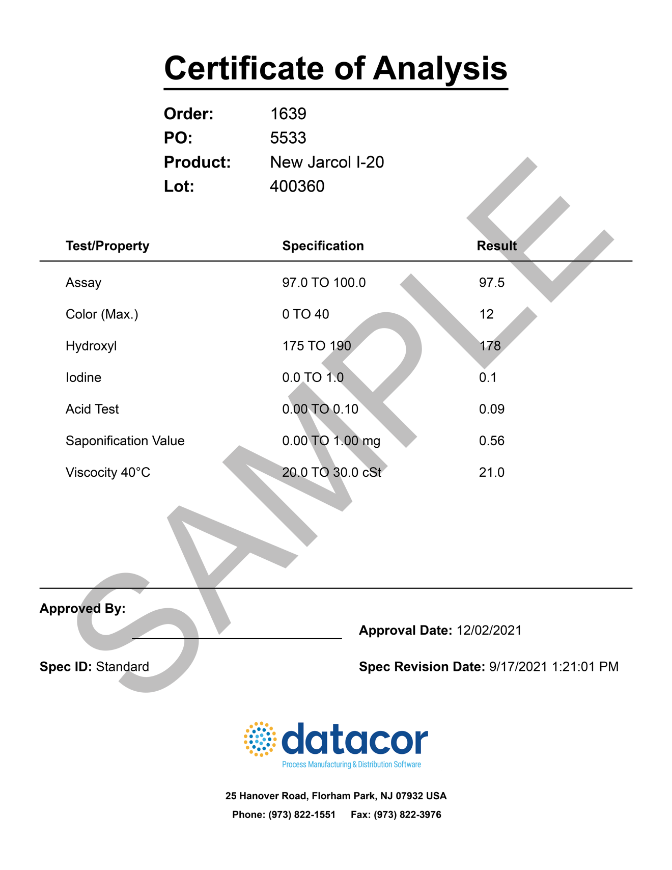 2024 Certificate of Analysis Definition, Example Template & Requirements